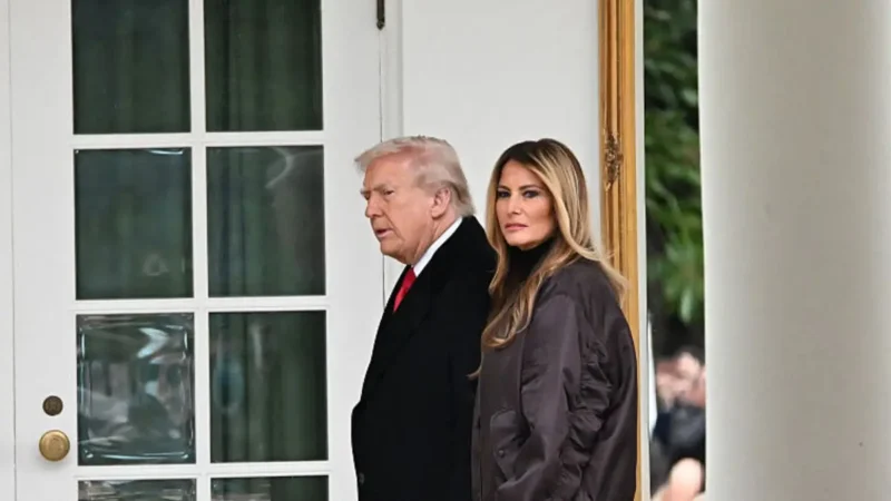 ‘What’s That in His Left Hand?’: Trump Tries to Boost Melania’s Holiday Rollout, but It Backfires After Fans Zoom In on His Oval Office Photo and Question His Suit