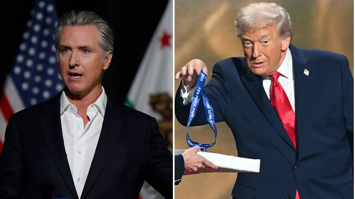‘Hahahahahah’: Newsom’s Brutal Close-Up Hijacks Trump’s Moment as He Reacts Like a ‘Kindergartner’ to ‘Fake’ Gold Medal Award