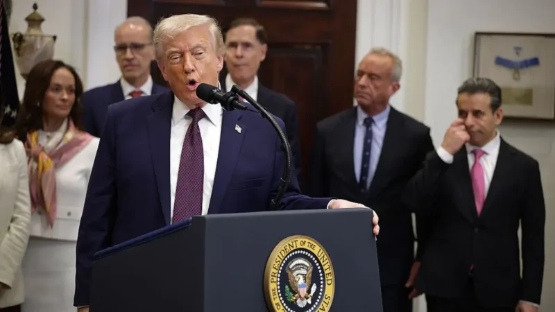 ‘What Is He Trying to Say?’: Trump’s White House Briefing Takes a Turn as He Fumbles at the Podium, Then Powers Through Like Nothing Happened