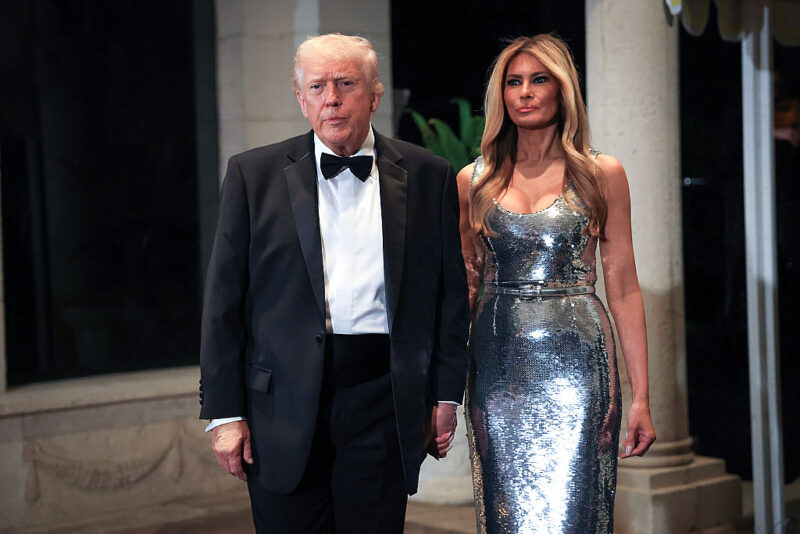 ‘Dragging His Leg’: Trump and Melania’s ‘Lone Ranger’ Entrance Has Fans Zooming In as He Shuffles in ‘Short’ Pants and She ‘Winces’ in Heels
