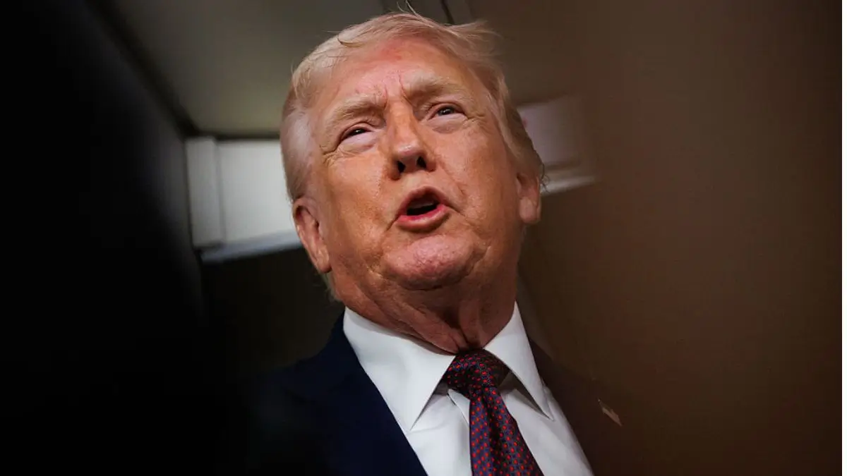 ‘I Thought It Was the Chair’: Trump Steps Out In a Suit So Bizarre Viewers Notice His Shoulders ‘Leaning Sideways’