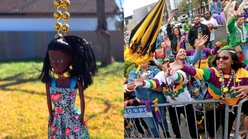 7-year-old catches Black doll with beads tied like a noose at Mardi Gras parade, prompting outrage