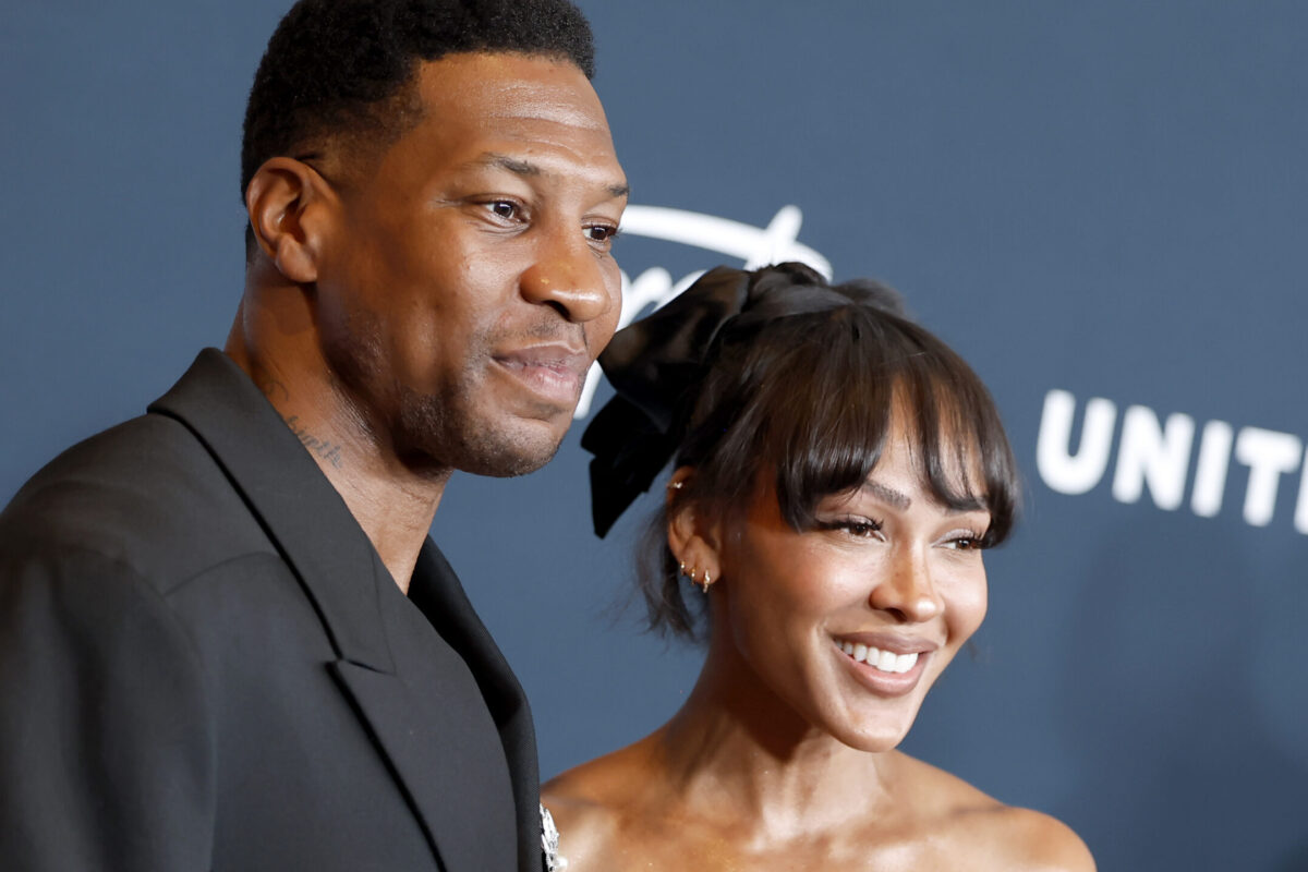Jonathan Majors tears up when recalling how Meagan Good helped ‘rebuild’ him: ‘That’s my everything’