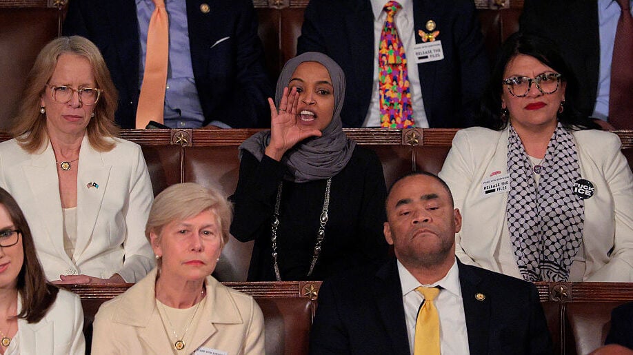 ‘You have killed Americans!’: Reps. Ilhan Omar shouts at Trump after he baits Dems on immigration
