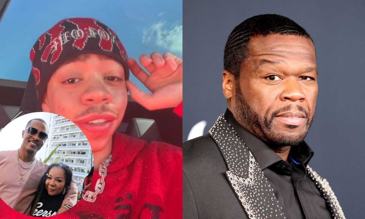 King Harris, son of T.I. and Tiny, fires back at 50 Cent after he posts photo of his mom