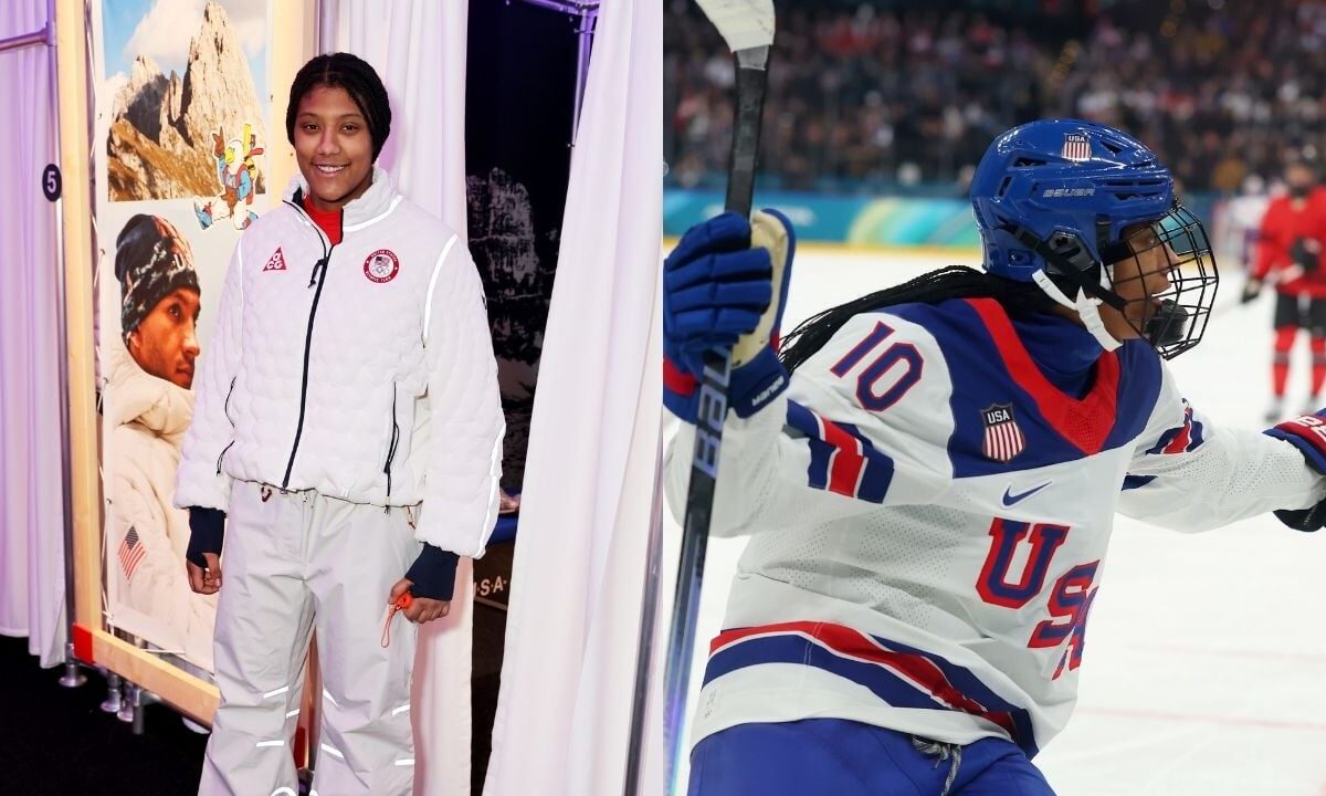 Laila Edwards becomes first Black woman to score a goal during an Olympic hockey game