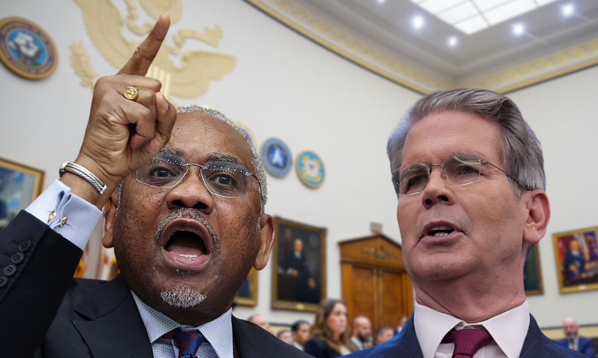 ‘Stop covering up for this president!’: Rep. Meeks clashes with Treasury Sec. over Trump foreign investor