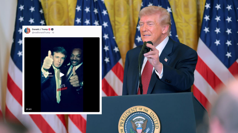 ‘Not during Black History Month’: Trump posts videos of himself with Black celebs to apparently prove he’s not racist
