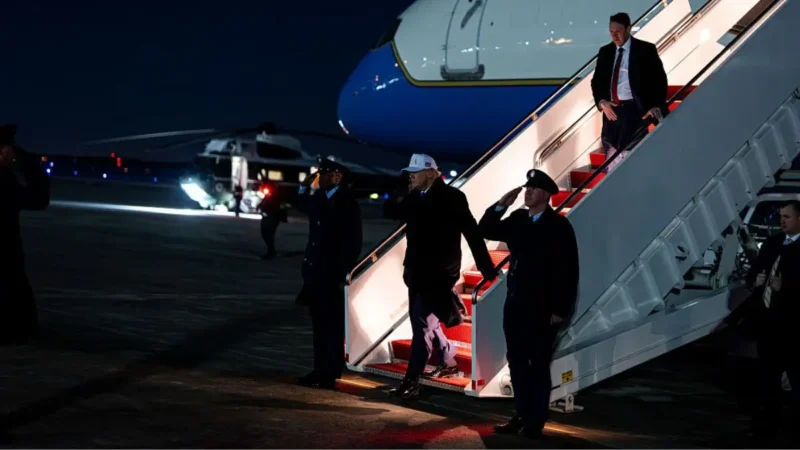 ‘Holy Jesus …Hang On’: Trump ‘Stumbles’ Through an Unsteady Moment as His Foot Gets Stuck and Officials Step In