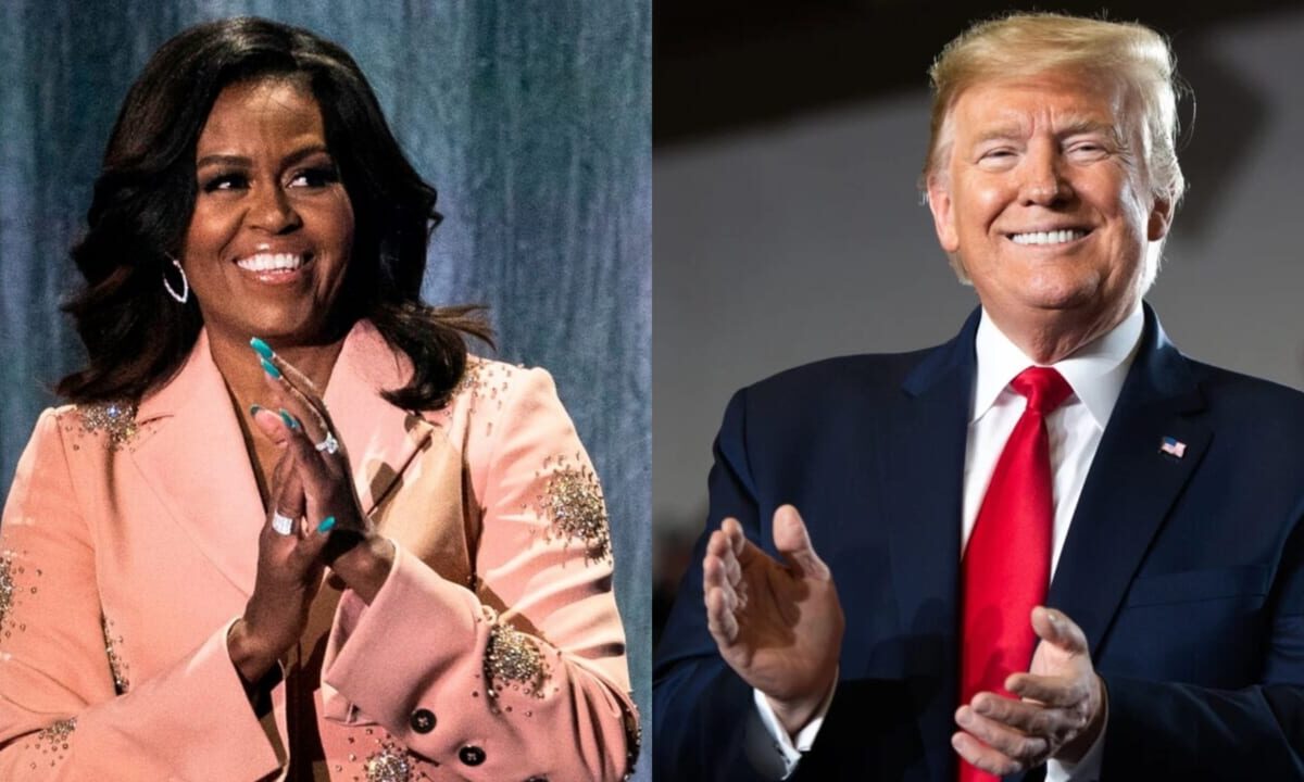 President Donald Trump reshares post calling Michelle Obama racist just weeks after sharing racist video