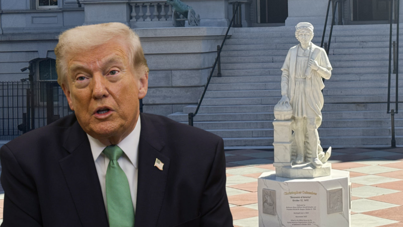 ‘Predictable rage bait’: Trump places statue of Christopher Columbus on White House grounds