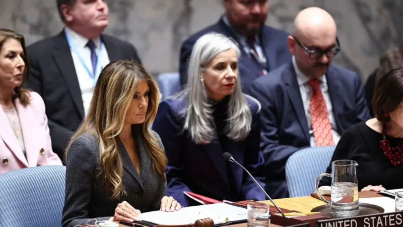 ‘Hahahaha’: Melania Sits In for Trump, Stumbles Badly at the Mic — But It’s the People Behind Her Struggling Not to Laugh That Hijack the Moment
