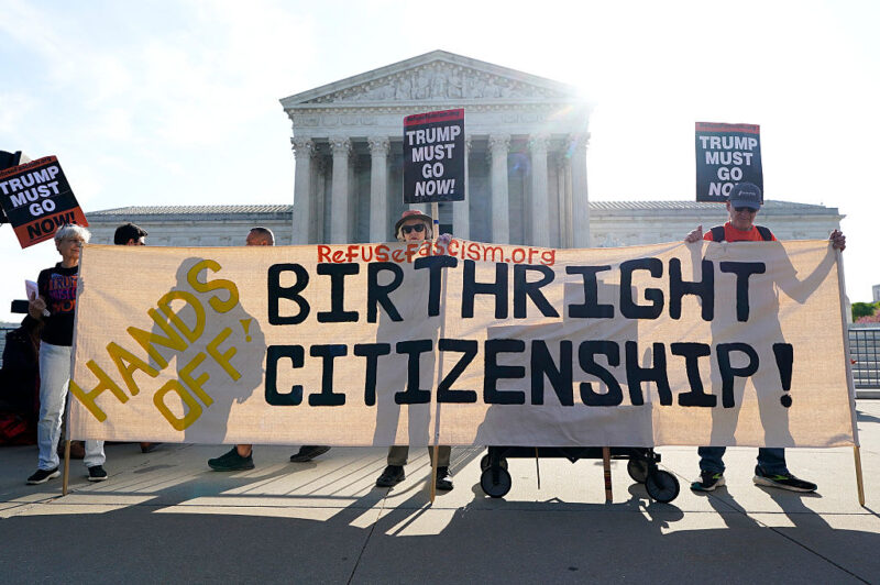 Donald Trump Attends Supreme Court Hearing On Birthright Citizenship