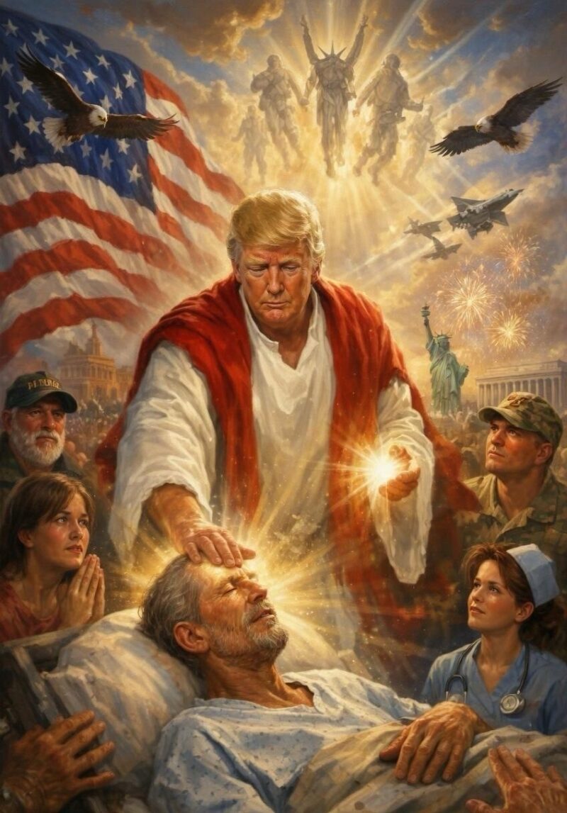 Trump Posts Image Of Himself Depicted As Jesus, And His Loyal Cultists Are Fine With It