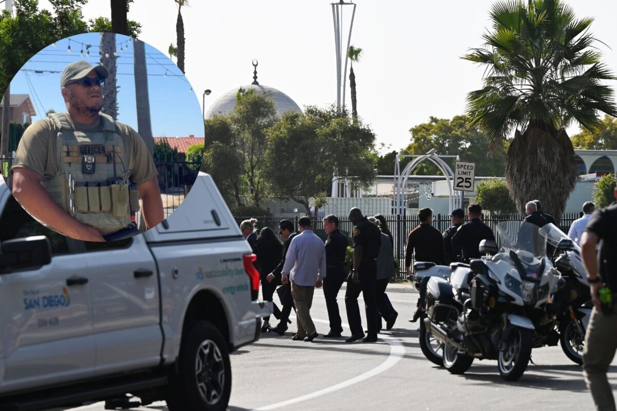 Security guard Amin Abdullah hailed as hero after stopping gunmen from reaching children at San Diego mosque