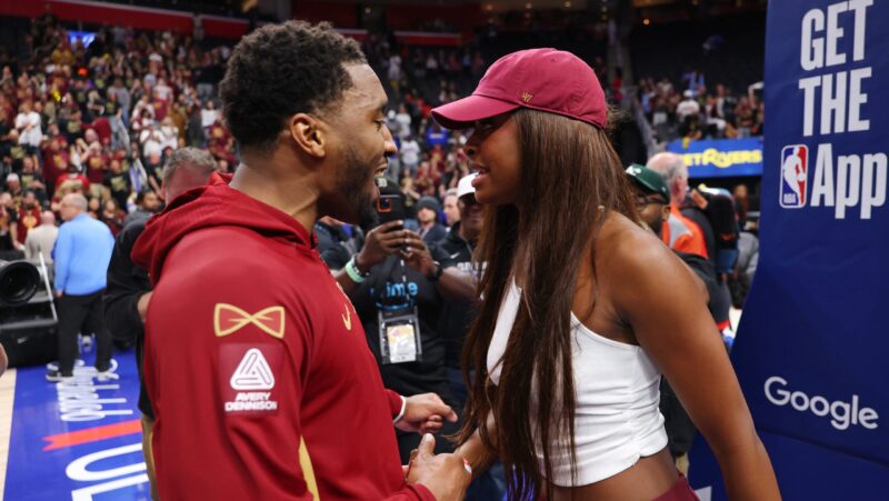 Donovan Mitchell explains postgame interview delay after Cavs’ game 7 win, says he was hugging fiancée Coco Jones
