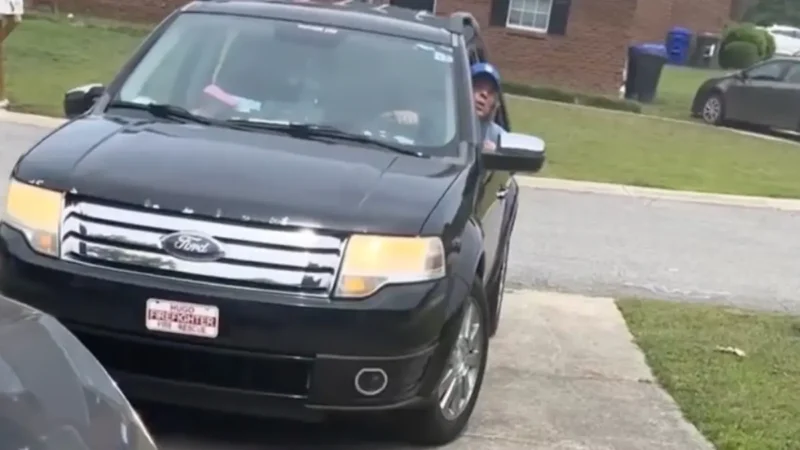 ‘What’s Gonna Happen?’: Furious White Man Follows Black Woman Home Over Alleged Honk, Traps Her In Driveway, But One Move from Her Changes His Entire Energy, Video Shows
