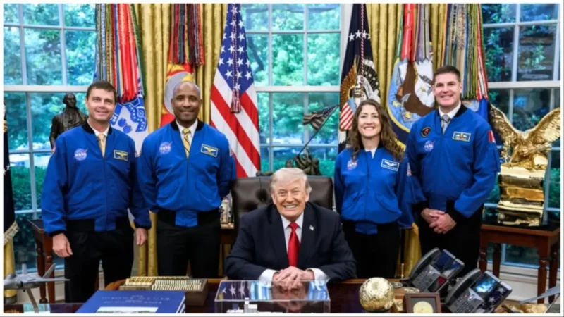‘Ohhhh Look at That’: Democrats Post Ruthless Photo of Trump After His Astronaut Claim — and Critics Say the Close-Up Doesn’t Match What He’s Selling