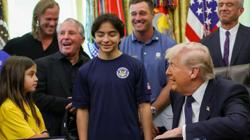 ‘Just Look at Her’: Trump Faces Backlash After Awkward Exchange with Young Girl Goes Viral