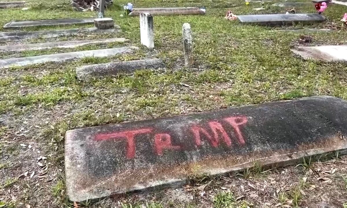 Black residents outraged in Florida as beloved cemetery vandalized with ‘Trump’ and ‘DeSantis’ graffiti