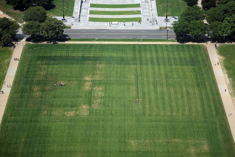 Giant ’86 47′ Marker Found On Lawn Of National Mall 