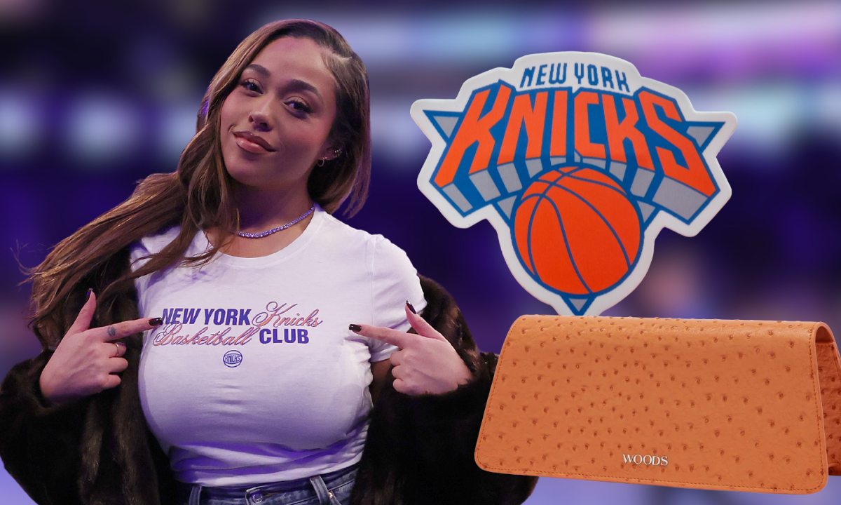 Jordyn Woods designed the viral orange purse Knicks fans are calling lucky