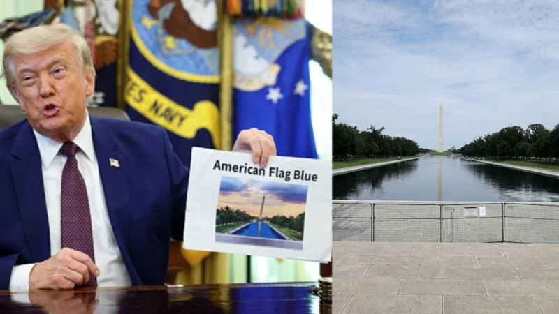 ‘Pure Insanity!’: Trump Explodes in Rant Over Reflecting Pool Vandalism — But His Bizarre Claims of a Mystery Message Has Critics Utterly Confused