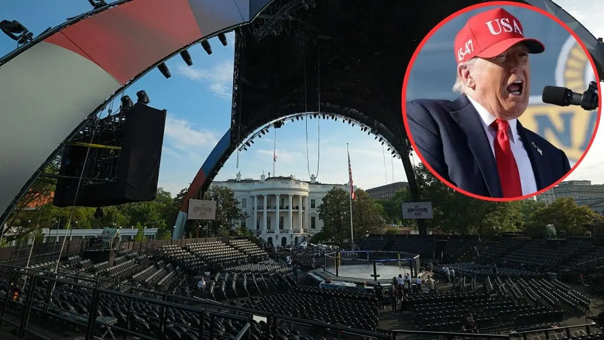 ‘Wait a Minute!’: Trump’s Massive UFC Bash Hit by Water Damage as Storms Wreak Havoc on Kickoff Event — Then a Bombshell New Safety Crisis Explodes