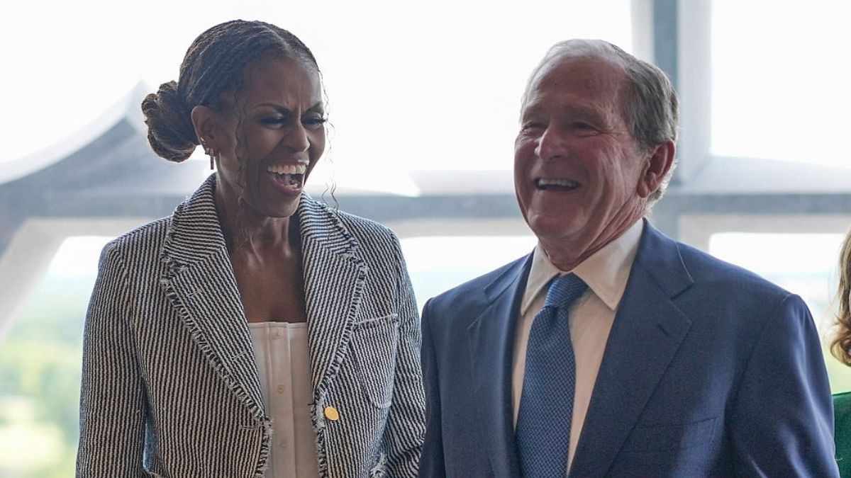 ‘George Don’t Play About Michelle’: George W. Bush Lit Up Seeing Michelle Obama Again — and Snuck in a Sweet Reminder of Their Unexpected Friendship