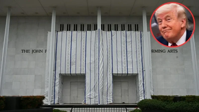 ‘The Truth Is Under There’: Trump Accused of Hiding More Than His Name as Kennedy Center Tarps Stay Up Weeks After Judge’s Removal Order