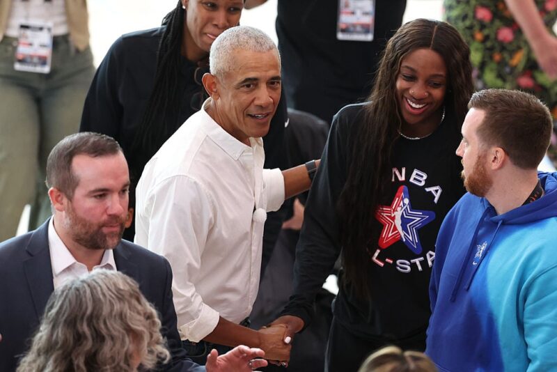 Barack Obama makes surprise appearance at WNBA All-Star practice in Chicago