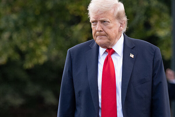 ‘Is He Afraid?’: Trump’s Bizarre Sidewalk Meltdown Takes an Unexpected Turn When Viewers Zoom In On His White Shirt