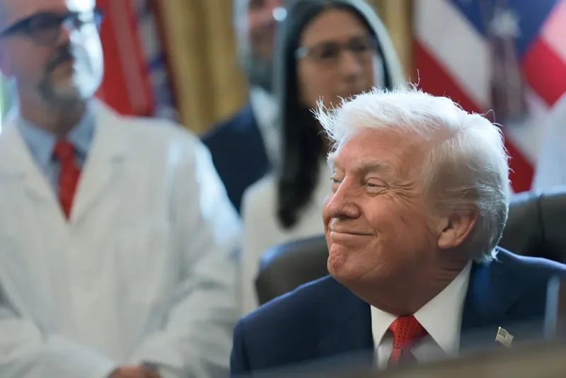 ‘Pathetic!’: Trump Beams Like a Kid After Getting His ‘Special’ White House Helmet—But the Internet Spots Hilariously Ironic Details After Zooming In