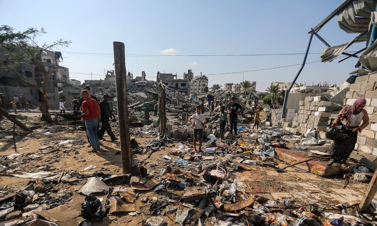 Despite Trump’s announcement of Gaza peace plan, Israel’s increased airstrikes leave dozens dead as region mourns