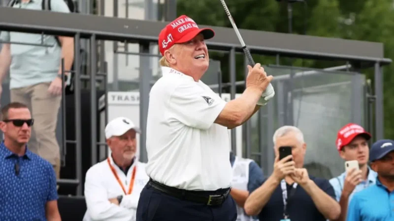 ‘For the Love Of God’: Trump Brags ‘It’s Called Talent’ After Golf Championship Win—While Critics Expose ‘Cheating’ Caddies, and Him ‘Kicking Balls’