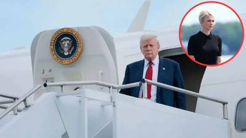 ‘Is She Hiding?’: Natalie Harp Tried to Sneak Off Trump’s Helicopter Without Being Seen, But Cameras Caught Her Quick Dash Across the Tarmac