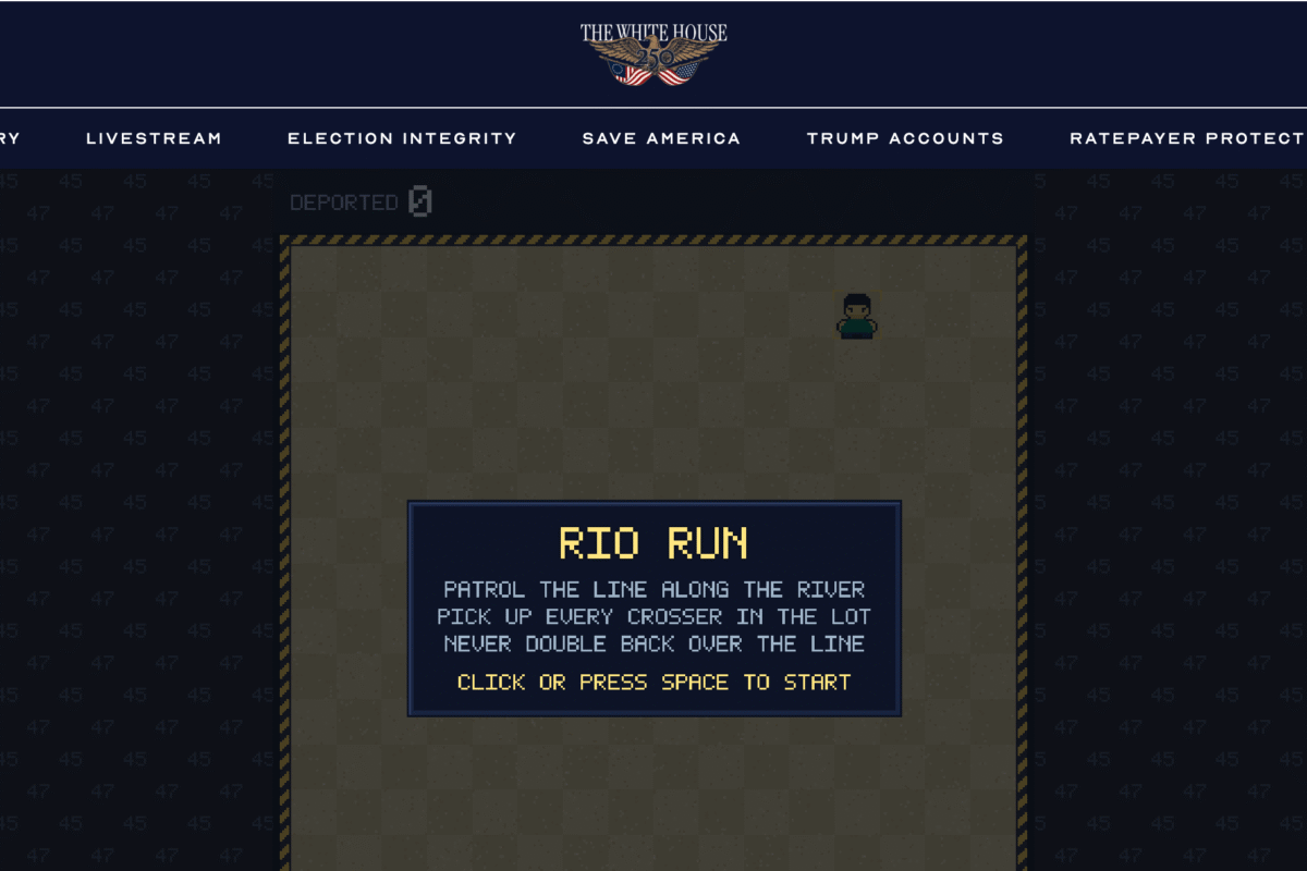 White House Website Features Pro-ICE Arcade Game And Others Promoting Trump Agenda [Op-Ed]