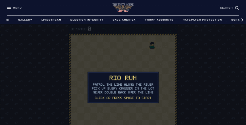 White House Website Features Pro-ICE Arcade Game And Others Promoting Trump Agenda [Op-Ed]