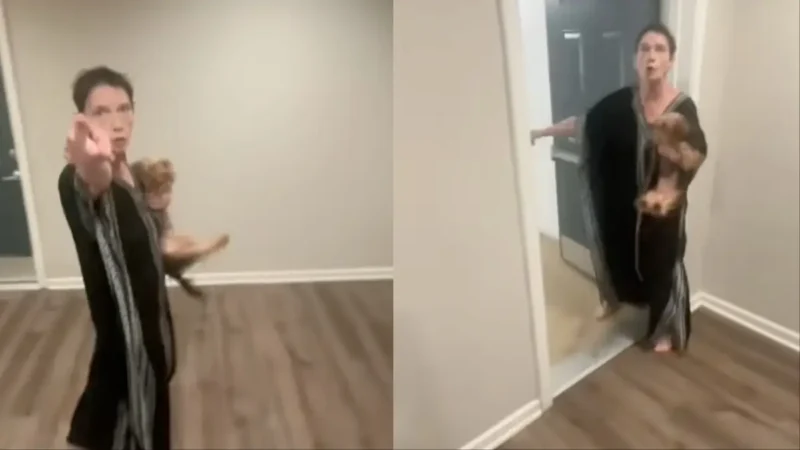 ‘Murder Me! Murder Me!’: Viral Video Shows White Woman Screaming at Neighbor’s Black Boyfriend, Clutching Terrified Dog, Before Cops Get Involved