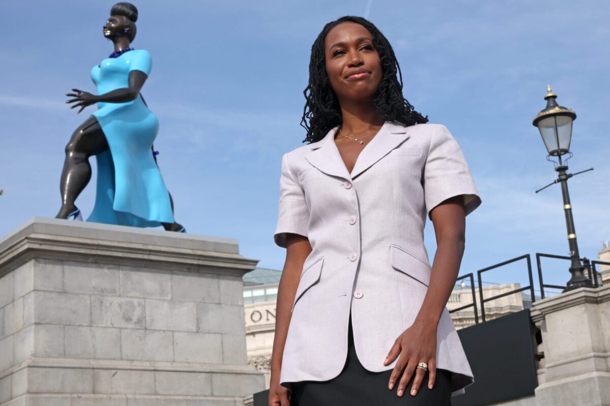 What happened when an artist put a Black woman on a pedestal in London