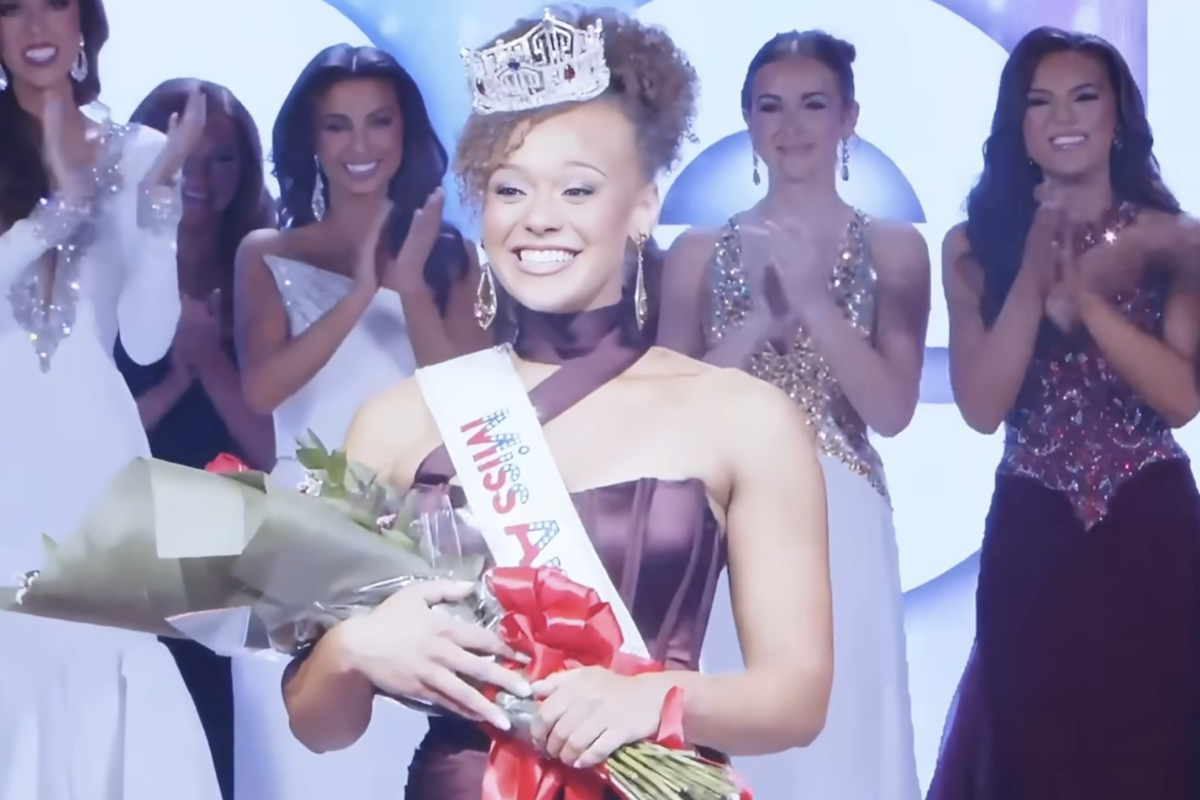 For the first time ever Miss America’s crown sits atop a Black woman’s natural hair